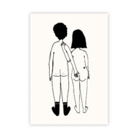 helen b Poster "naked couple back" DIN A4