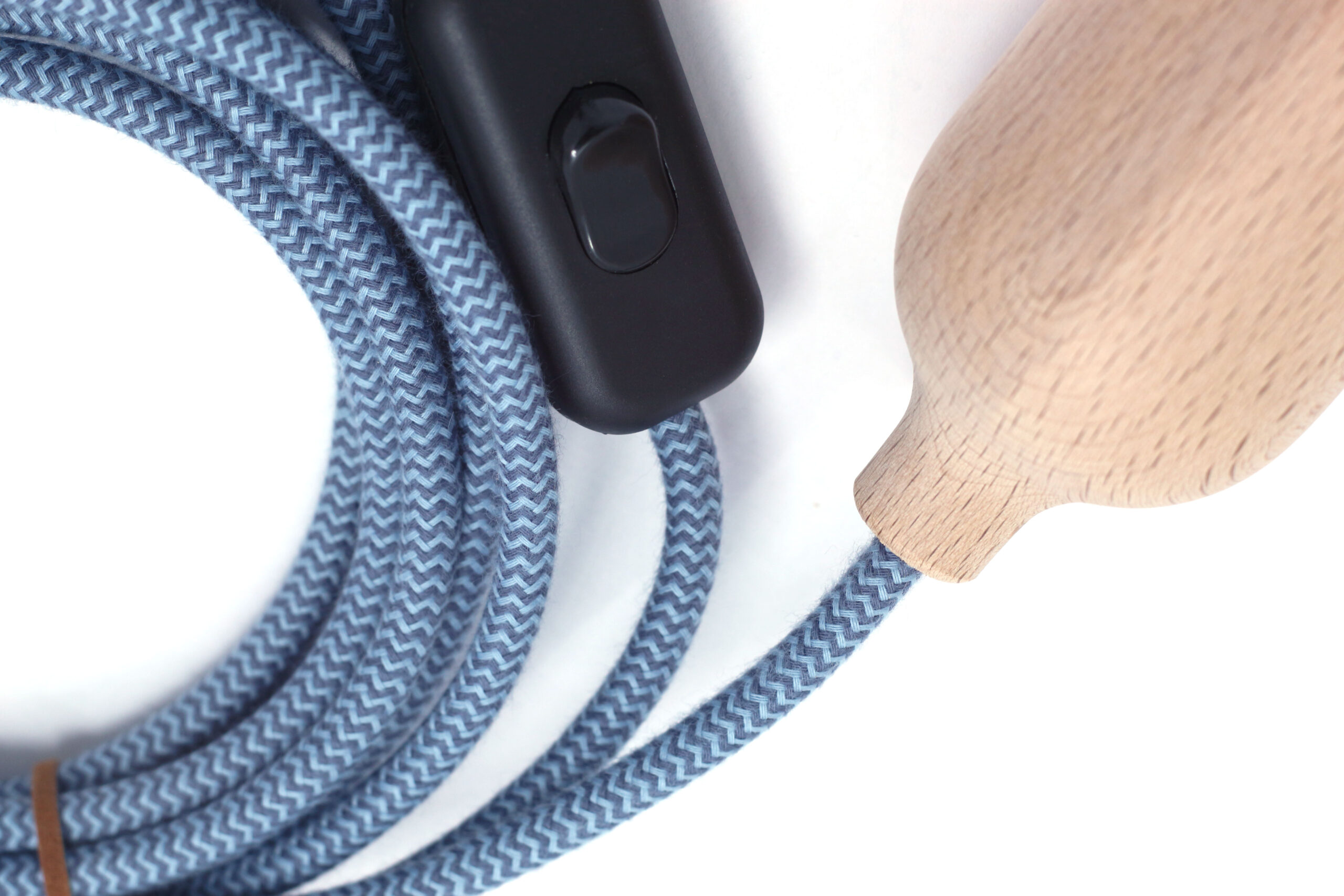 Textilkabel | Blau gemustert – Bild 2