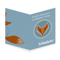misuki Grußkarte mit Umschlag „Schlaufuchs“