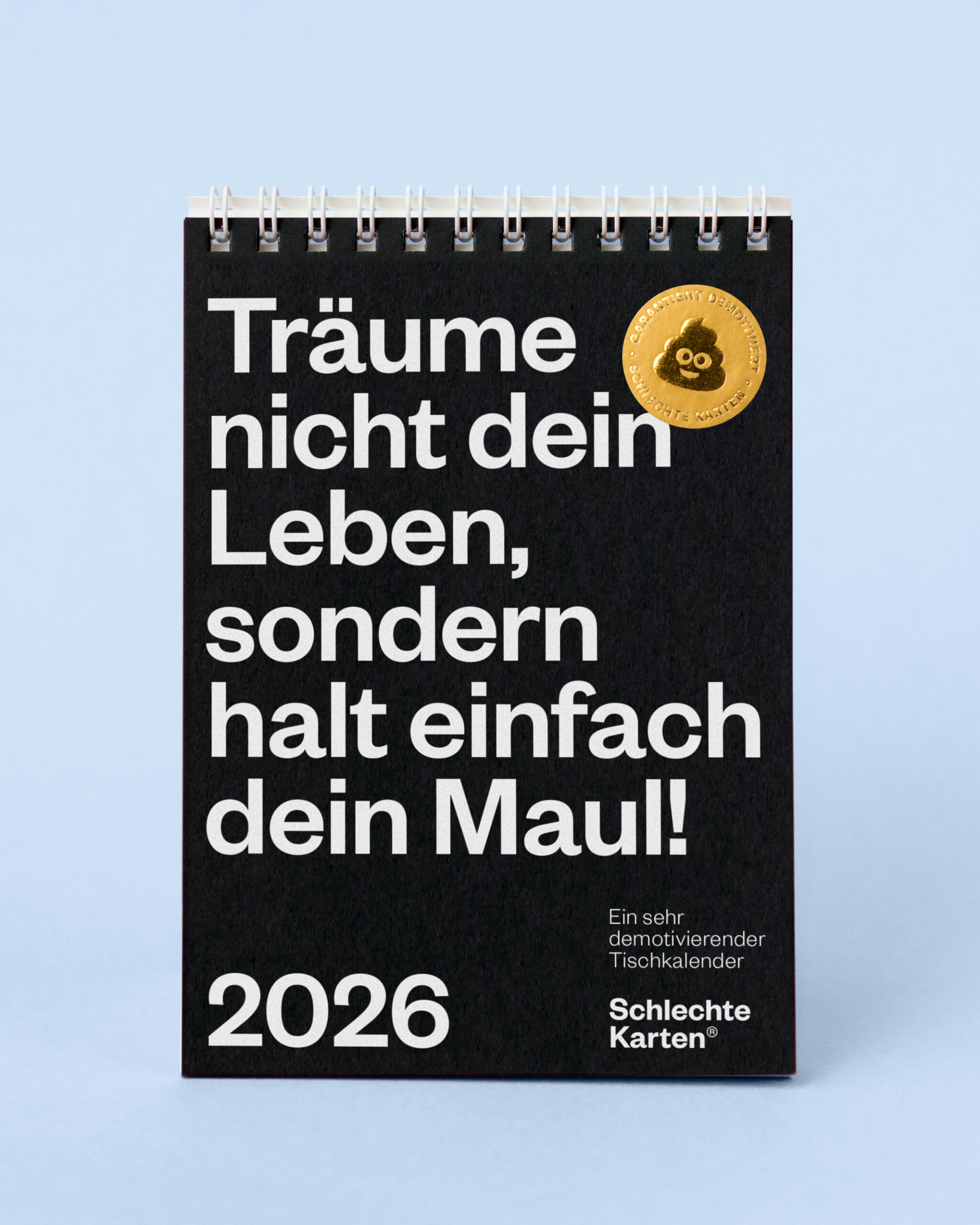 Demotivierender Tischkalender 2026 | Schlechte Karten