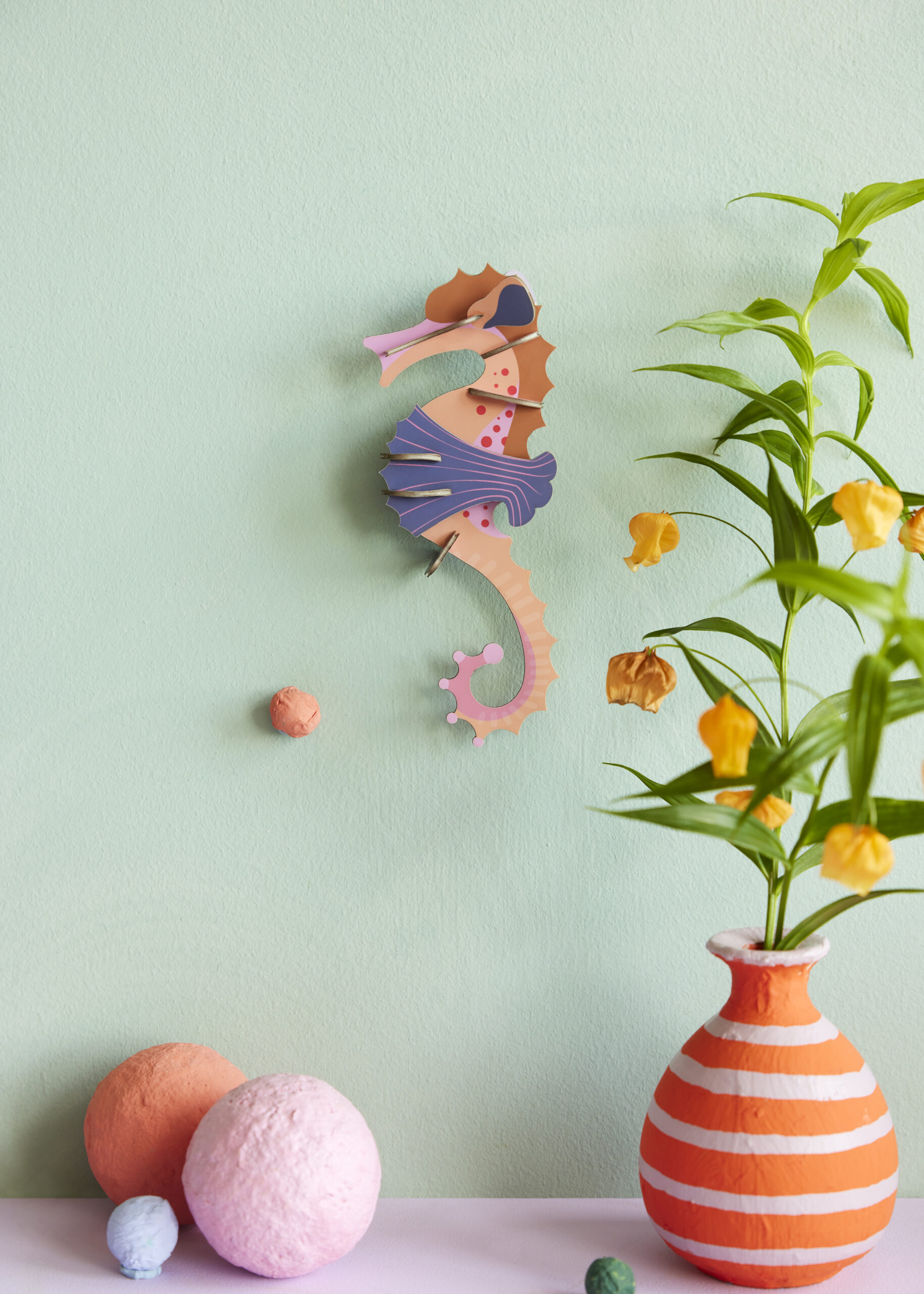 studio ROOF 3D Wanddeko "Pink Seahorse" – Bild 2