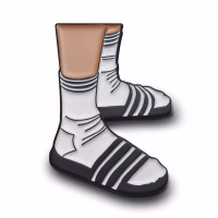Emaillepin | socks and slippers – Bild 2