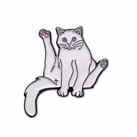 Emaillepin | sitting cat – Bild 2