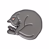 Emaillepin | sleeping cat – Bild 2