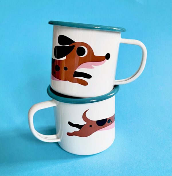 Omm Design Emailletasse Dachshund – Bild 2