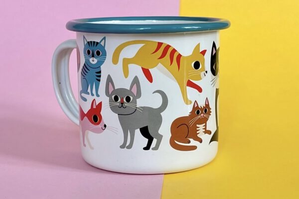 Omm Design Emailletasse cat lover – Bild 2