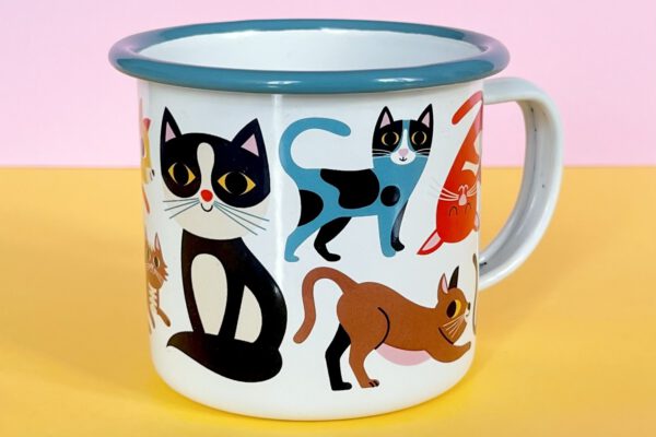 Omm Design Emailletasse cat lover – Bild 3