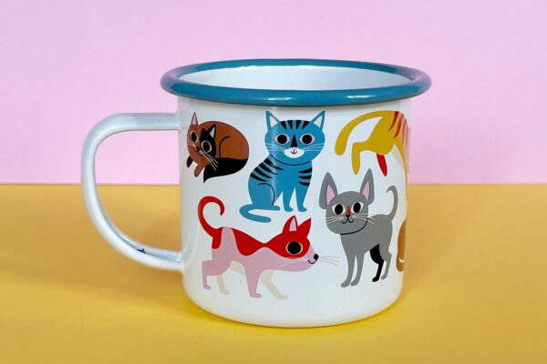 Omm Design Emailletasse cat lover