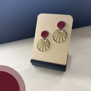 misuki Messing-Emaille-Ohrstecker | rot