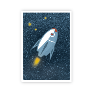 Postkarte »Rakete«