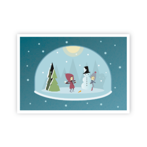 Postkarte »Schneekugel«