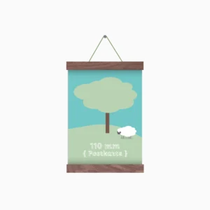 Magnetische Bildleiste | 11 cm | Nussbaum