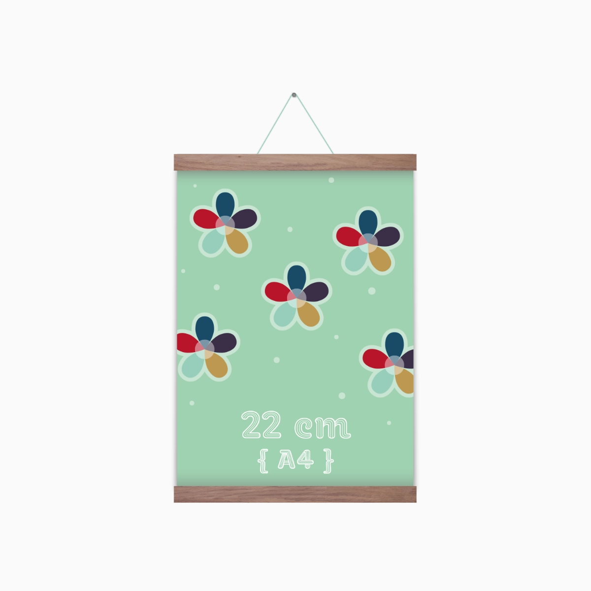 Magnetische Bildleiste | 22 cm | Nussbaum