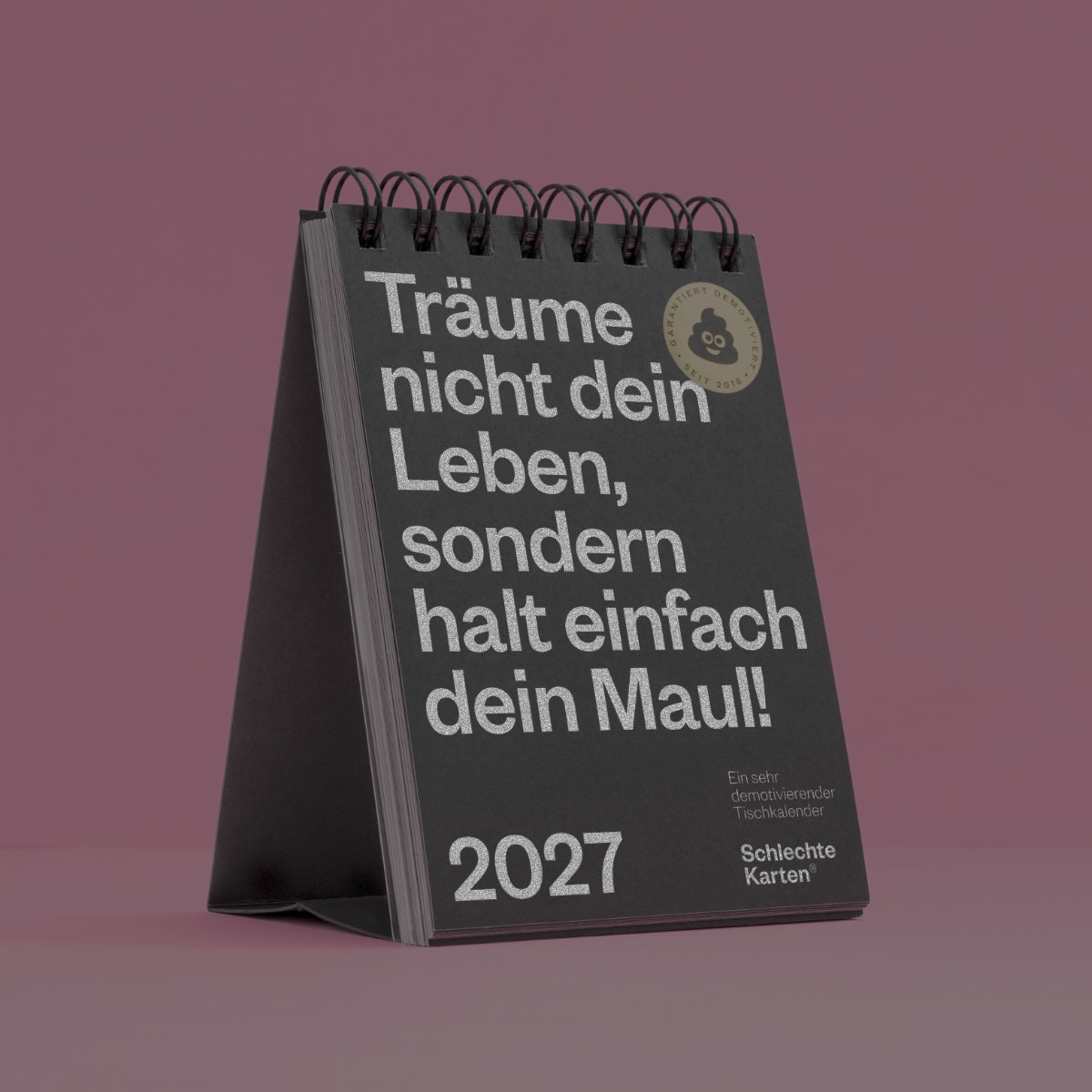 Demotivierender Tischkalender 2027 | Schlechte Karten