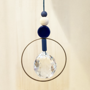misuki Sonnenfänger | petrol - blau - beige, Messingring