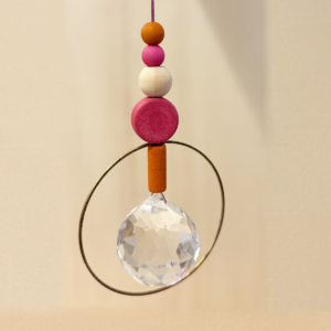 misuki Sonnenfänger orange - beige - rosa, Messingring