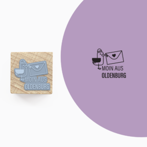 Stempel »Moin aus Oldenburg | Möwe«