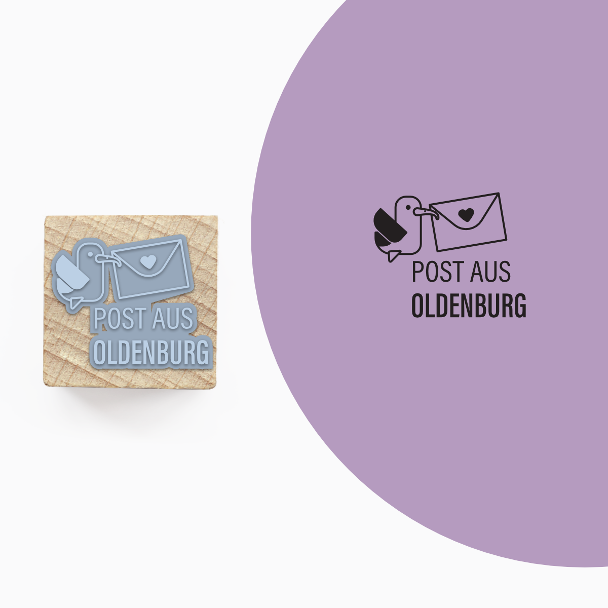 Stempel »Post aus Oldenburg | Möwe«